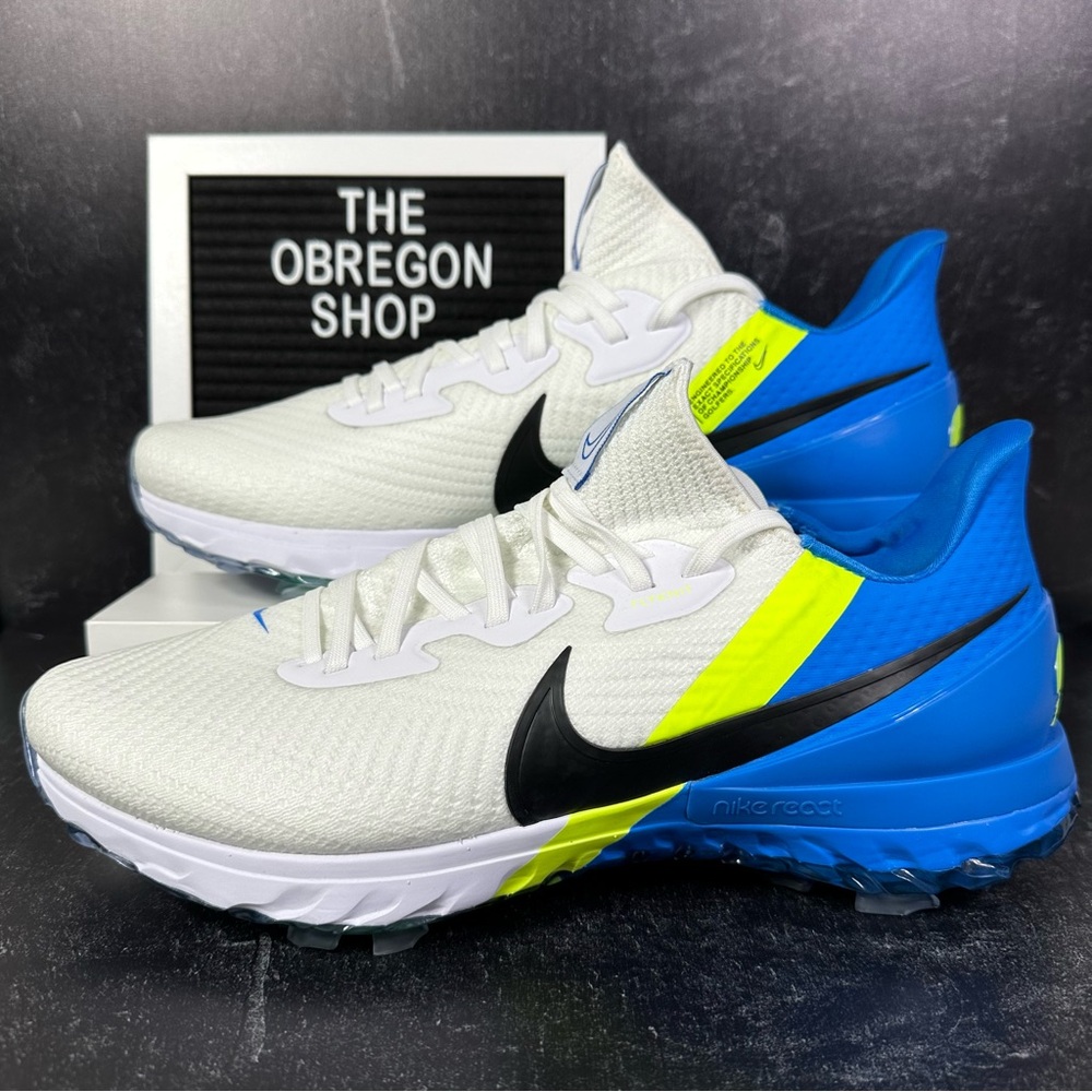 NIKE AIR ZOOM INFINITY TOUR BASEBALL BLUE VOLT MENS SPIKED GOLF SHOES SIZE 12.5